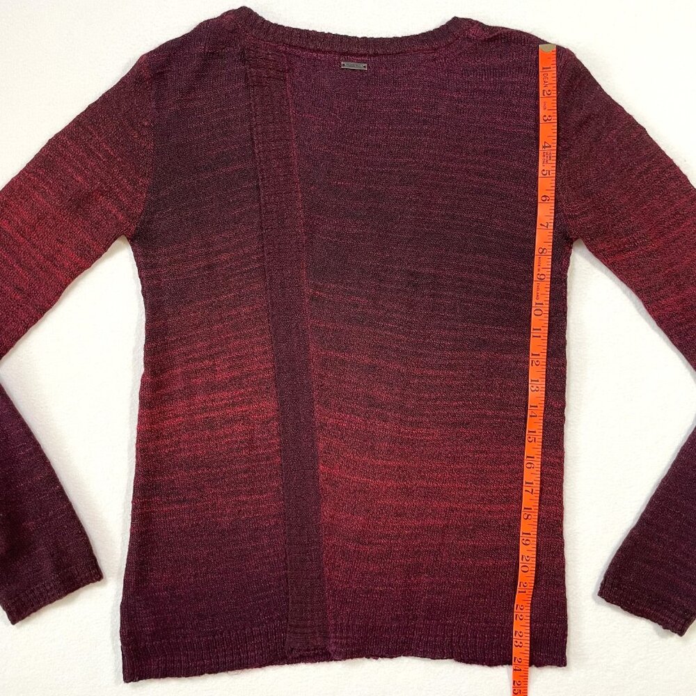 Prana Julien Sweater Ombre Red Size M Yoga Open Back Layering Lightweight - Picture 11 of 16